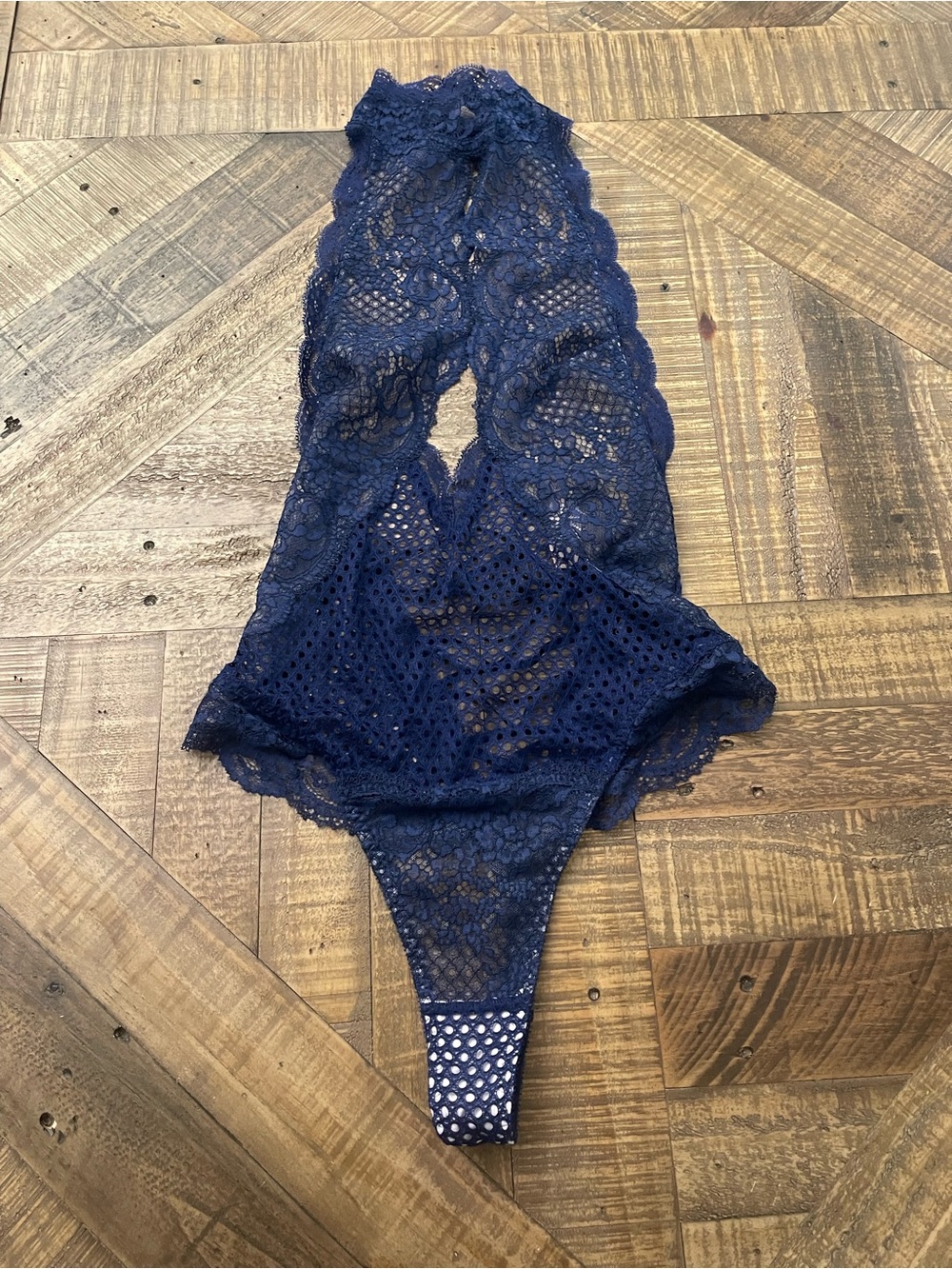 NWT Victoria's Secret Very Sexy High Neck Lace Cutout Teddy Bodysuit